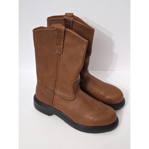 Vtg Red Wing Work Pecos Boots Men\'s Sz 8 SuperSole Leather Boots Steel Toe Brown main image 15